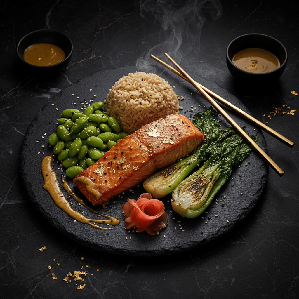 TITAN Miso-Glazed Salmon & Edamame Power Bowl