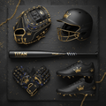 TITAN Crown Edition Baseball Softball Ultimate Bundle Matte Black Gold
