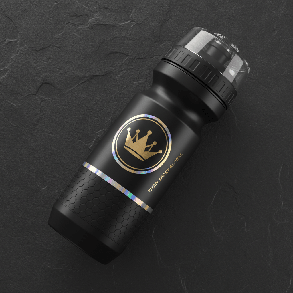 TITAN Crown Edition Cycling Insulated Bidon Matte Black Gold