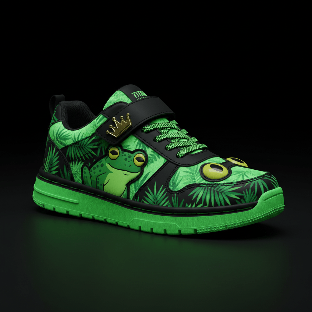 TITAN Kids Jungle Frog Training Sneaker — Crown Edition