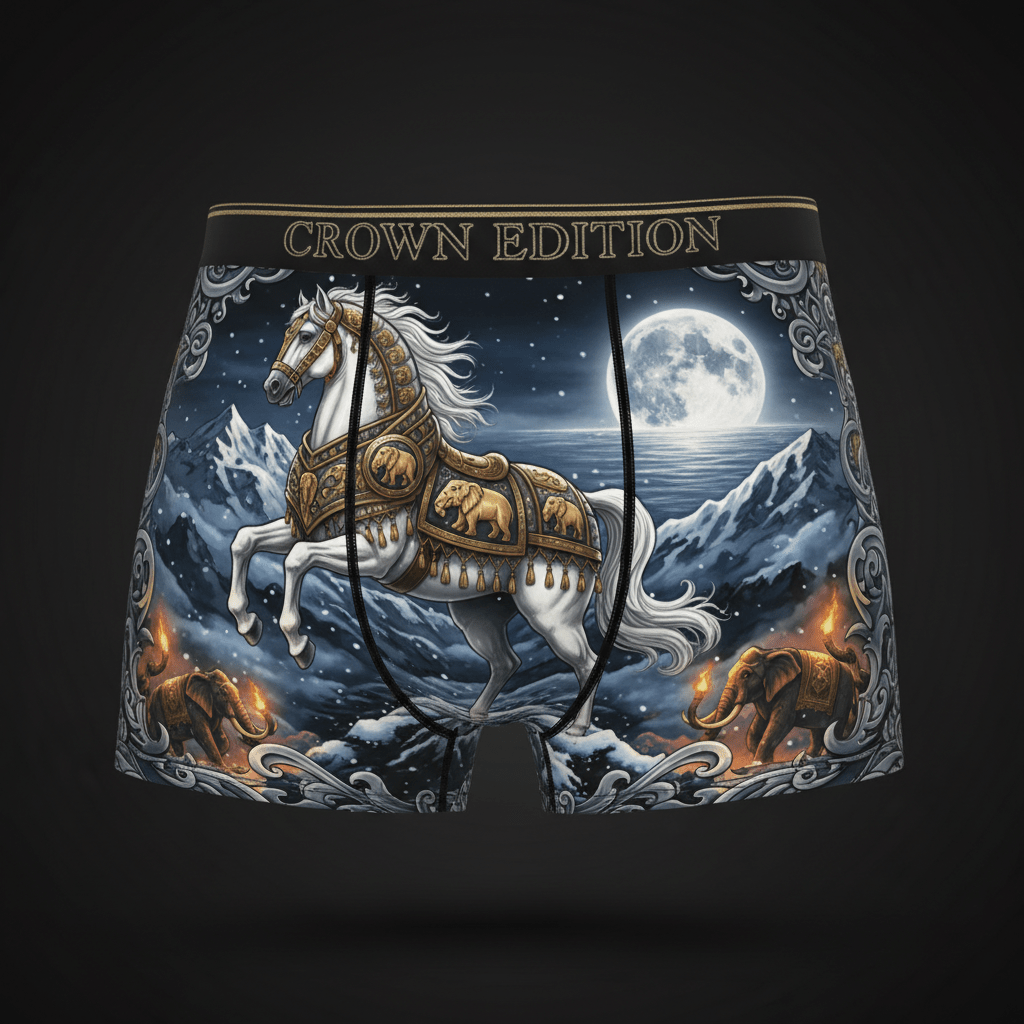 TITAN Carthaginian Stallion Warrior Men's Boxer Briefs — Crown Edition
