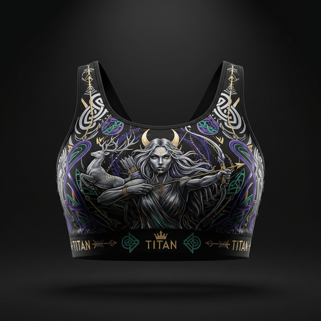 TITAN Plus Women's Artemis Huntress Sports Bra — Spiritual Crown Edition sizes 1X–5X