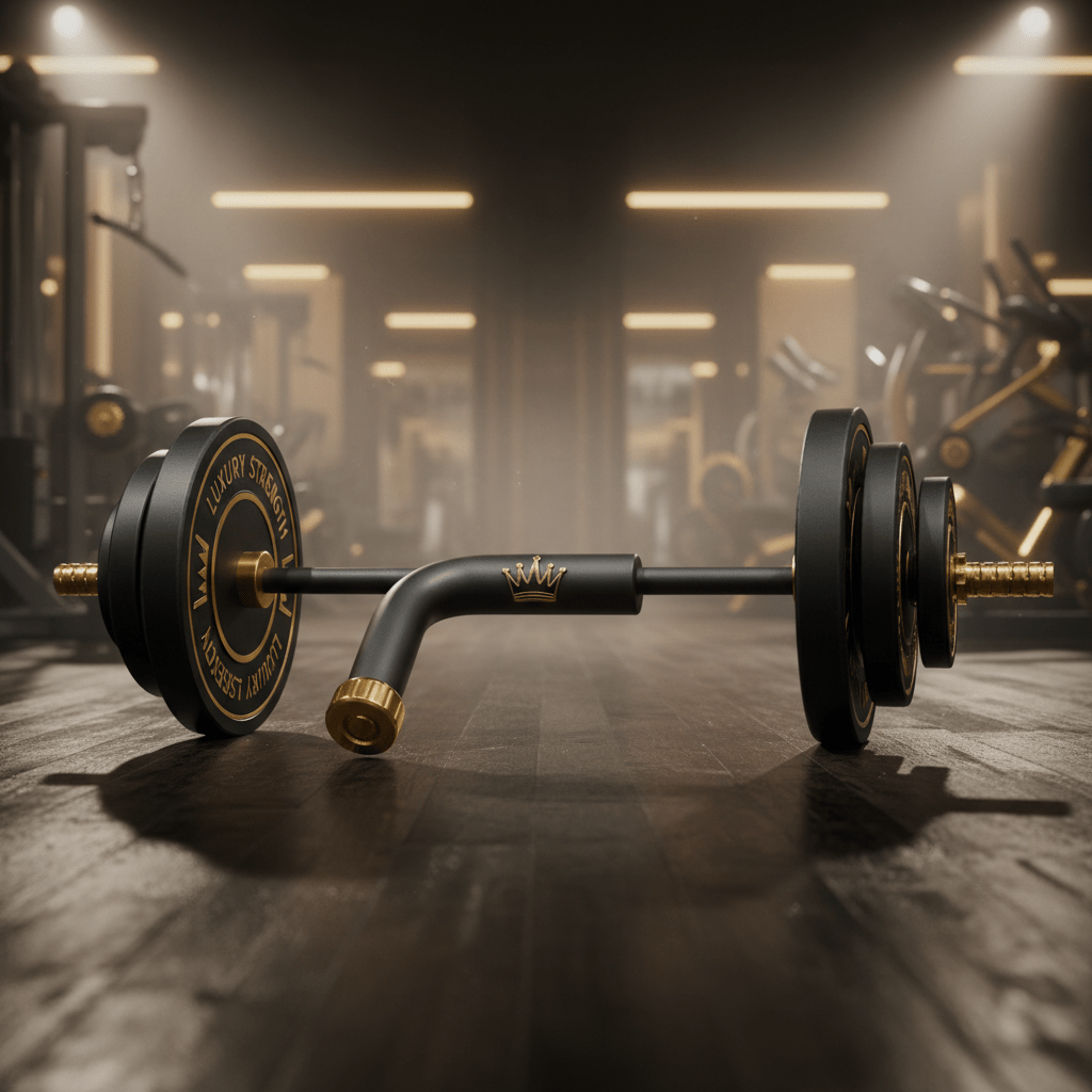 TITAN EZ Curl Bar & Weight Set Crown SWAG Edition black gold