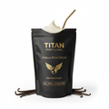 TITAN Protein Shake Pouch Vanilla Bean Dream — matte black pouch