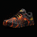 TITAN Crown Edition Volcanic Fire Men's Running Shoe Color Tattoo Art