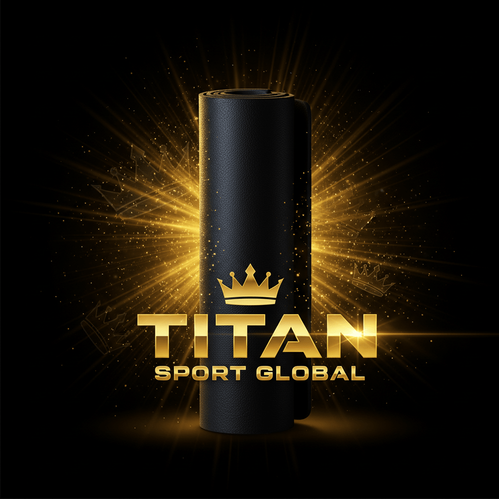 TITAN SPORT GLOBAL premium yoga mat rolled up