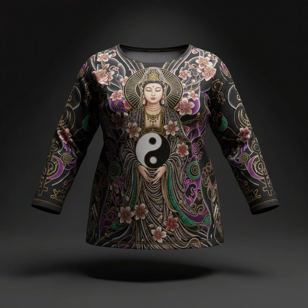TITAN Plus Women's Quan Yin Blossom Long Sleeve — Spiritual Crown Edition sizes 1X–5X