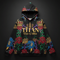 TITAN Crown Edition Plus-Size Women's Oversized Hoodie - Black & Gold
