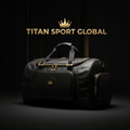 TITAN SPORT GLOBAL branded soccer kit bag on dark background with gold accents