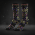 TITAN Crown Edition Obsidian Crown Crew Socks — Black & Rainbow Gold ultimate edition