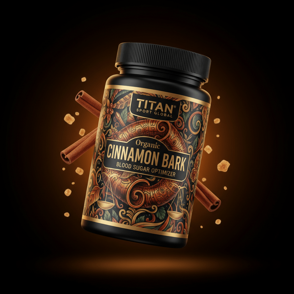 TITAN Organic Cinnamon Bark - Blood Sugar Optimizer supplement bottle