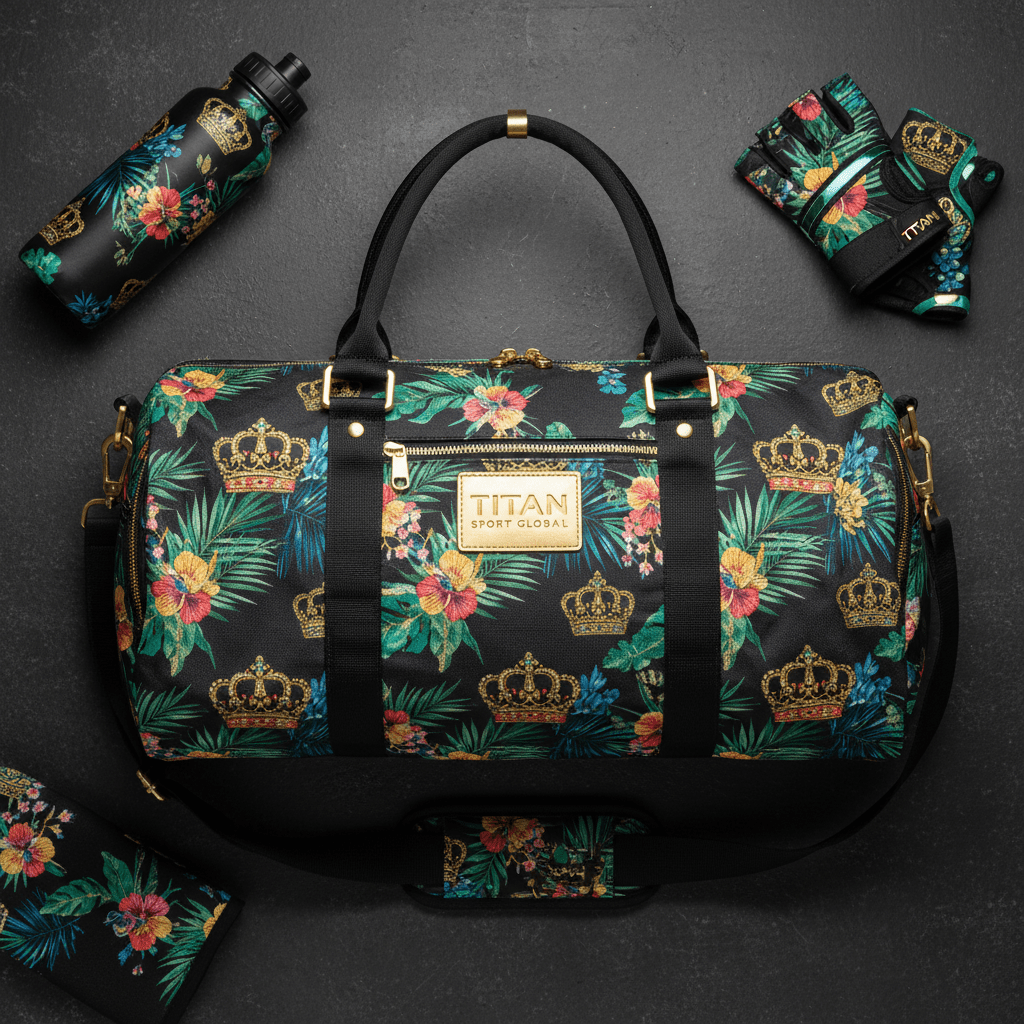 TITAN Tropical Crown Luxury Gym Duffle Bag