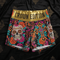 TITAN Crown Edition Tattoo Art Sugar Skull Shorts Women's Athletic Bottoms