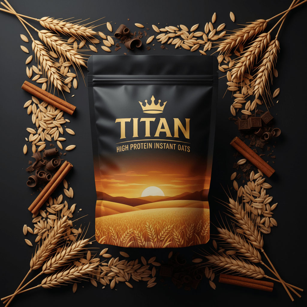 TITAN Oatmeal High Protein Instant Oats 2lb 15g Protein 30g Carbs