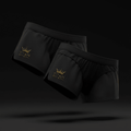 TITAN Women's Swim Shorts Blackout Crown — matte black with gold crown logo