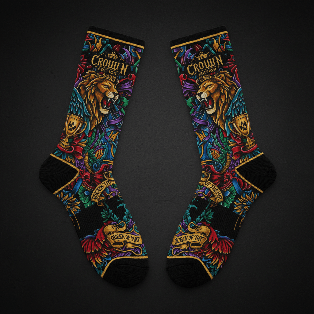 TITAN Crown Edition Tattoo Art Cheerleading Socks