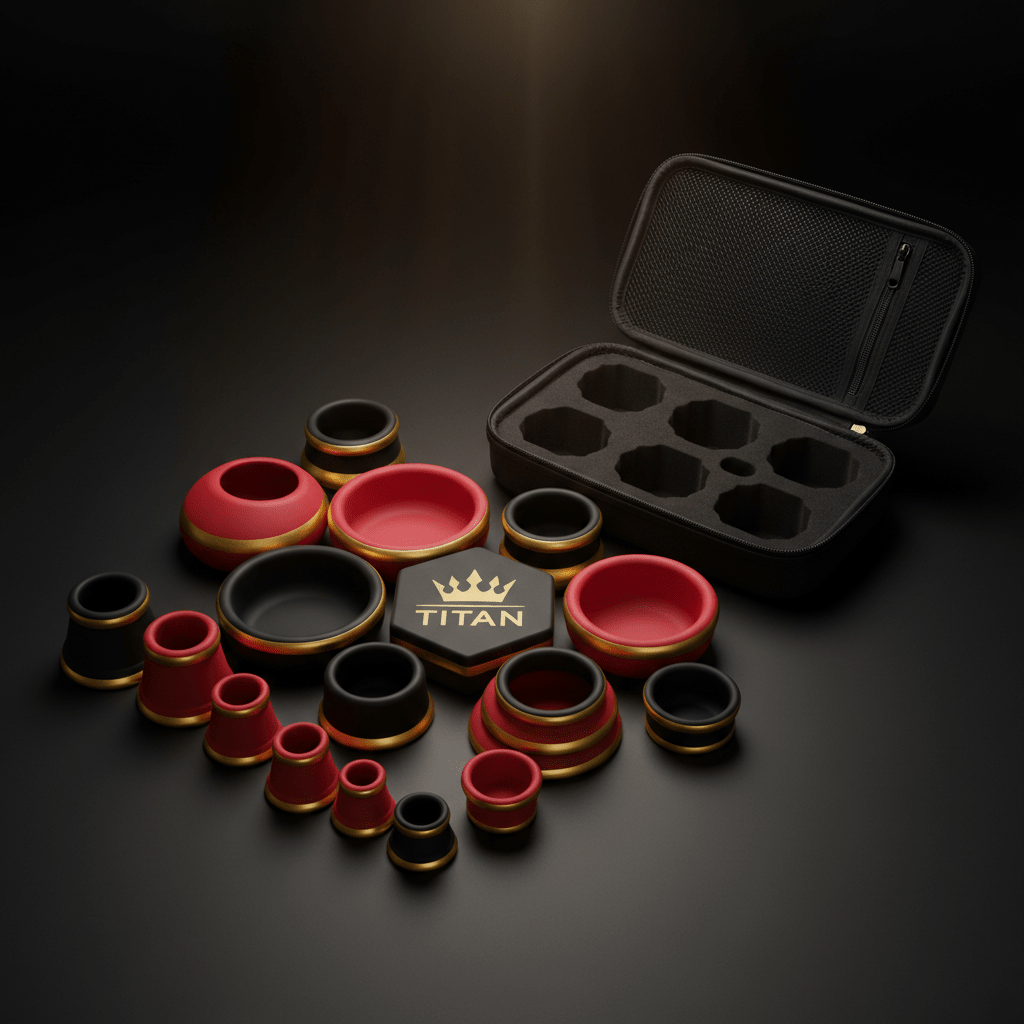 TITAN Cupping Set 12-piece silicone therapy kit