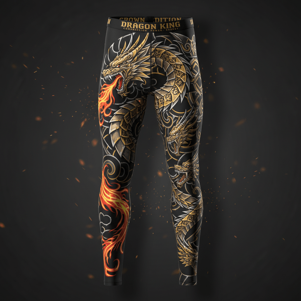 TITAN Men's Compression Tights Dragon King Crown Edition