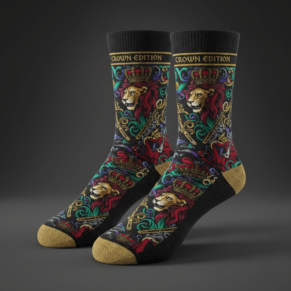 TITAN Crown Edition Tattoo Art Thermal Winter Athletic Socks
