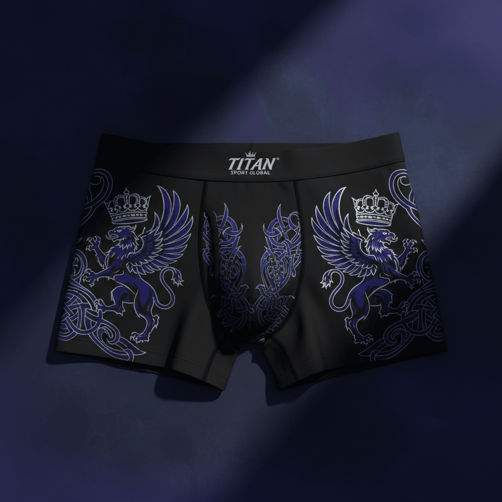 TITAN Men's Boxer Briefs Crown Edition Indigo Silver
