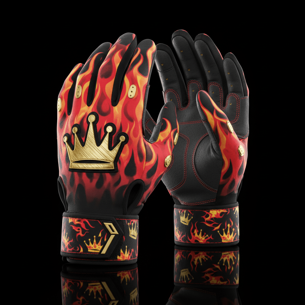 TITAN Baseball Batting Gloves Flame Crown SWAG Edition