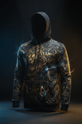 TITAN Gold Navy Storm Lion Performance Hoodie