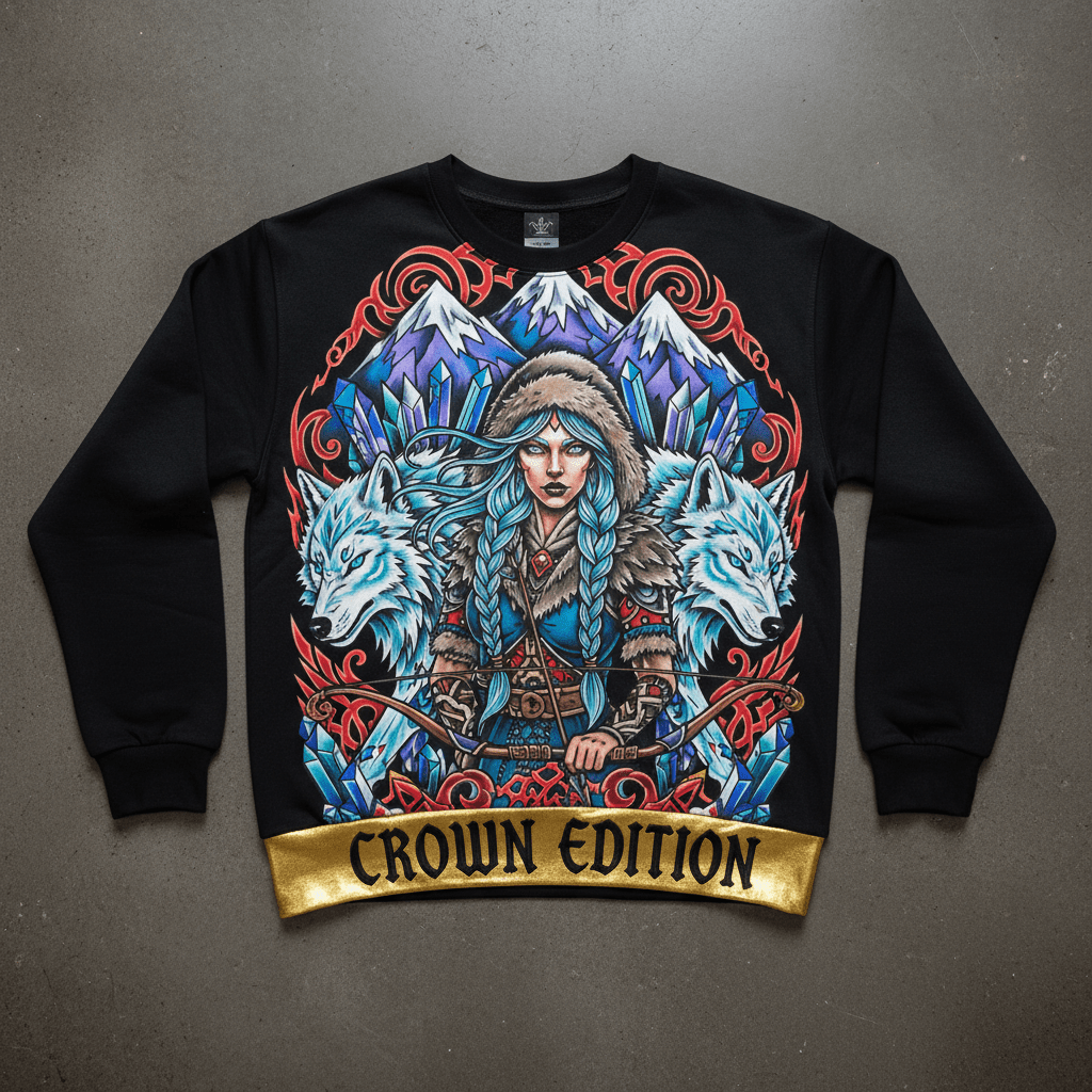 TITAN Women's Skadi Winter Huntress Crewneck — Frost Edition