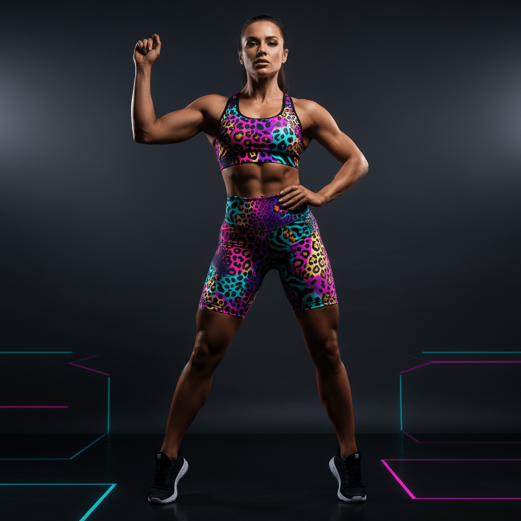 TITAN Women's Training Shorts — Neon Leopard