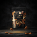TITAN Organic Pecans Raw & Unsalted — ultra-premium luxury editorial product shot
