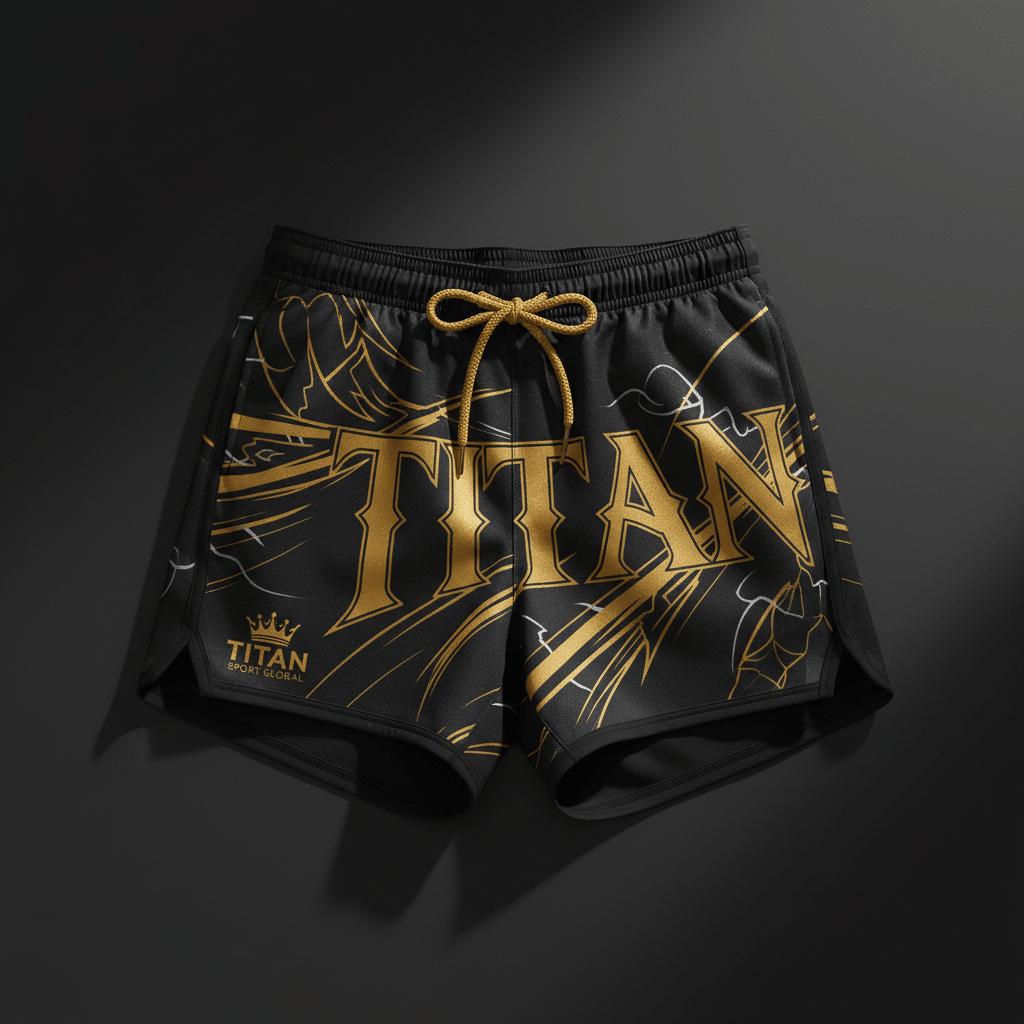 TITAN Running Shorts Premium - Moisture-Wicking Running Shorts with 24K Gold Reflective Accents