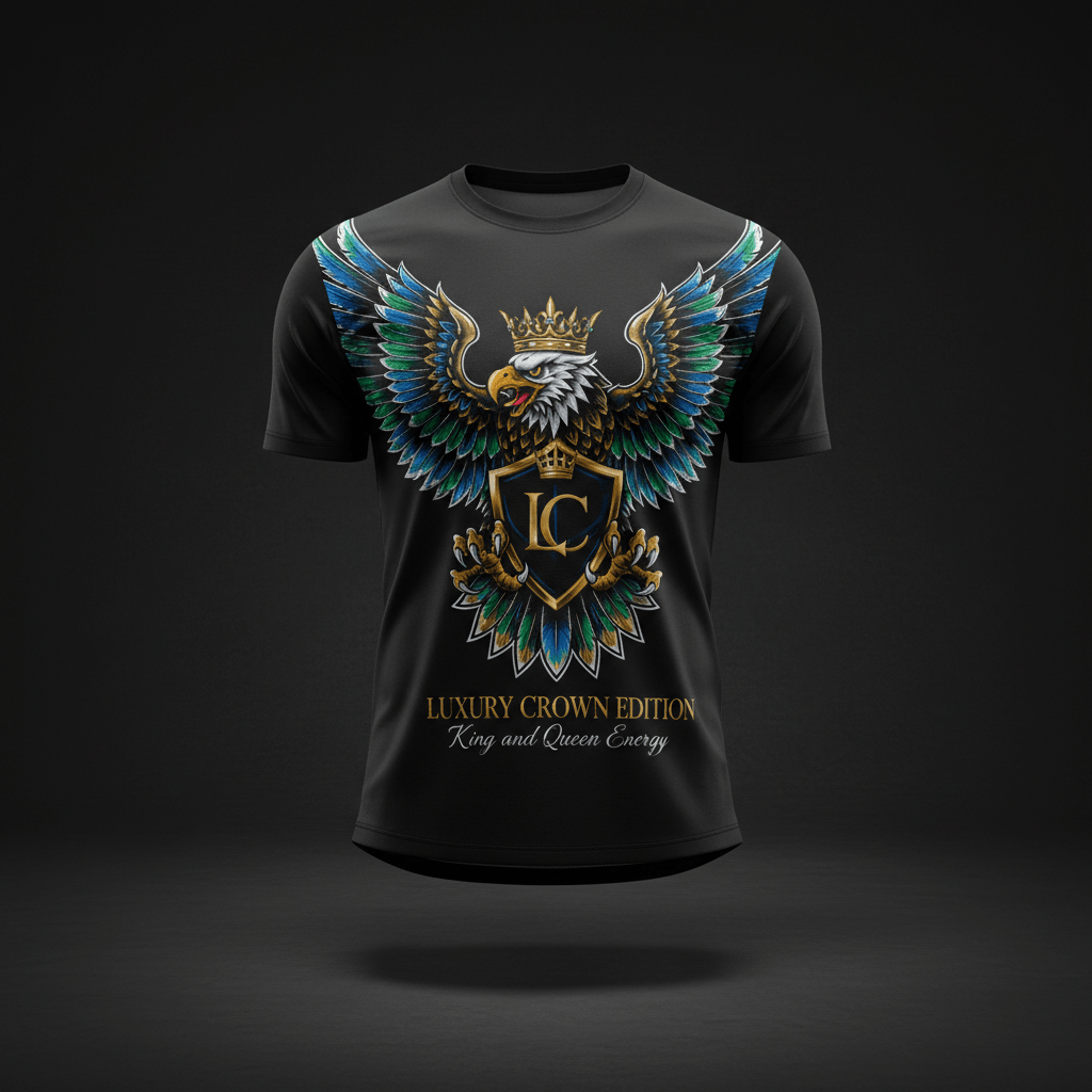 TITAN Unisex Eagle Warrior Jersey Crown Edition — bold tattoo-style eagle warrior artwork
