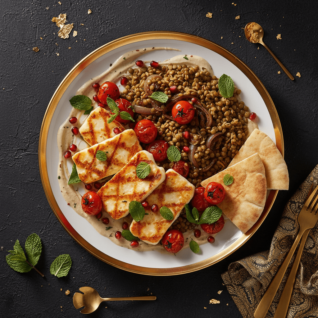 TITAN Lebanese Grilled Halloumi & Lentil Muscle Dinner