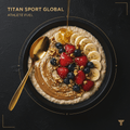 TITAN Crown Power Oatmeal Protein Bowl flat lay dark luxury