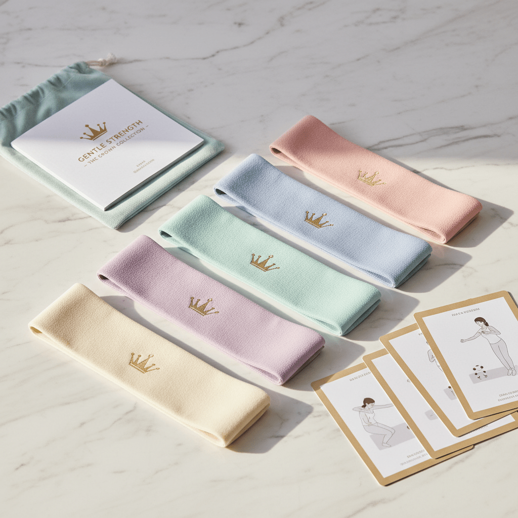 TITAN Gentle Resistance Bands Set Wellness Crown Edition pastel soft