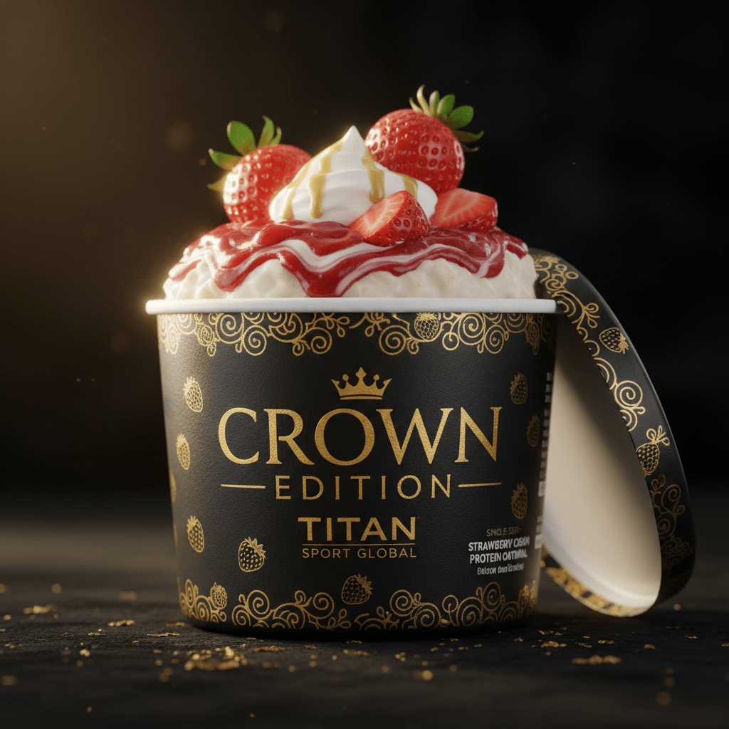 Crown High-Protein Strawberry Cream Oatmeal Cup