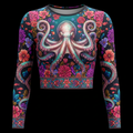 TITAN Women’s Neon Octopus Garden Bloom Long Sleeve Crop — Tethys Edition