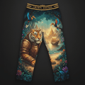 TITAN Srivijaya Tiger Men's Lounge Pants Crown Edition — tiger in Srivijaya armor anime art on matte black