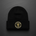 TITAN Midnight Black Crown Beanie flat lay