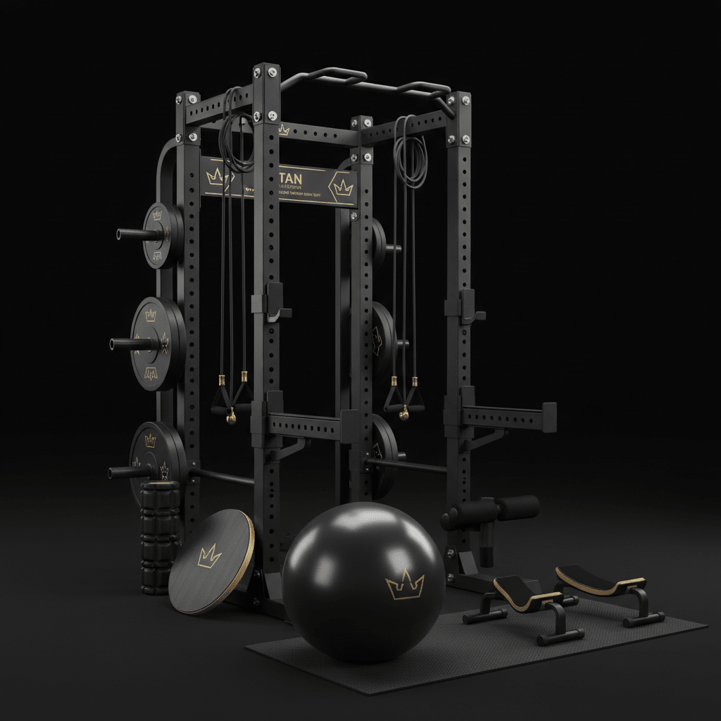 TITAN All-In-One Cyclist's Off-Bike Strength & Power Home Gym Kit — Crown Edition