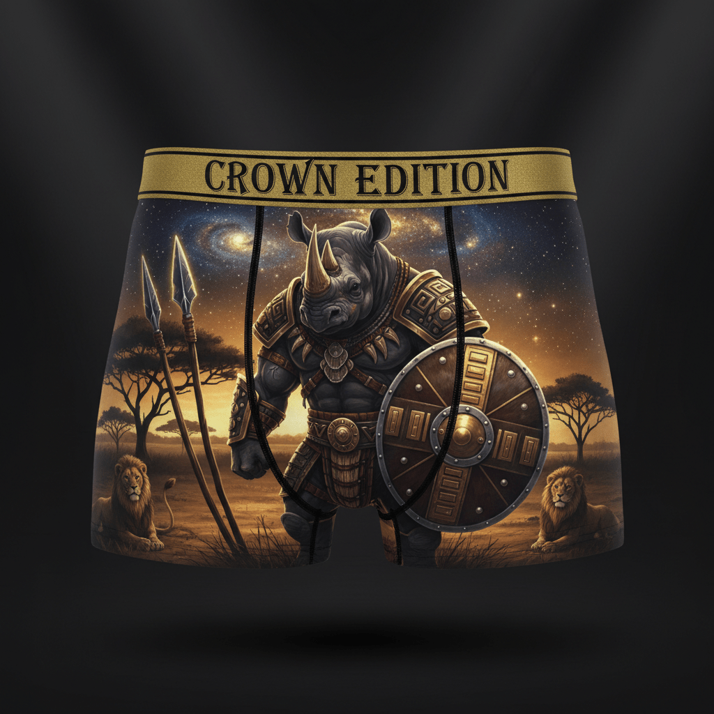 TITAN Zulu Rhino Warrior Men's Boxer Briefs — Crown Edition