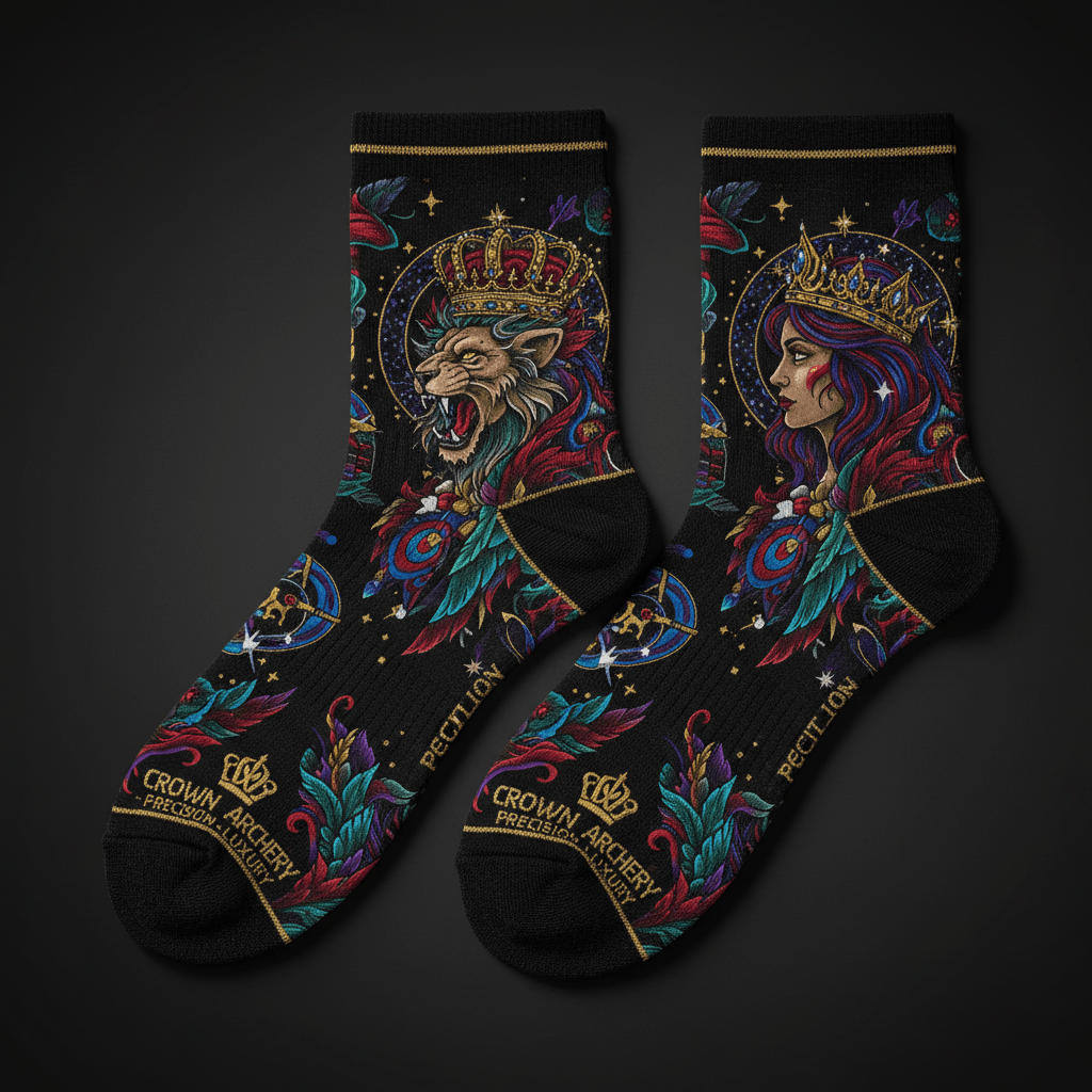 TITAN Crown Edition Tattoo Art Archery & Target Sport Socks