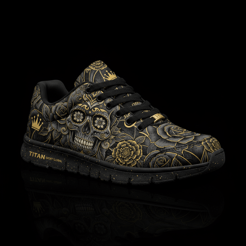 TITAN Crown Edition Sugar Skull Men's Training Shoe Tattoo Art