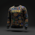 TITAN Elite Crewneck Sweatshirt — Crown Edition bold tattoo-style artwork