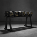 TITAN Crown Edition Adjustable Hex Dumbbell Set matte black gold