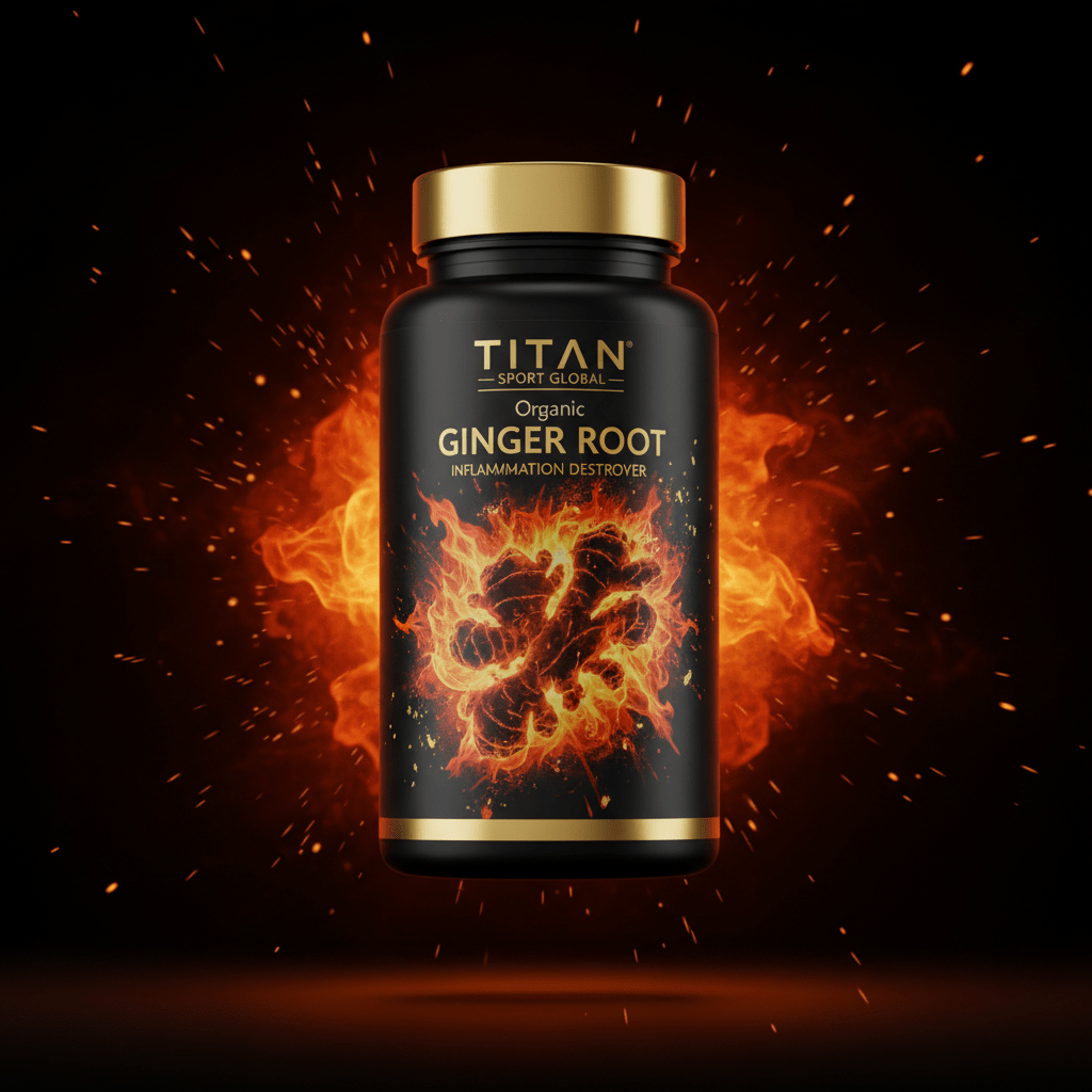 TITAN Organic Ginger Root - Inflammation Destroyer supplement bottle