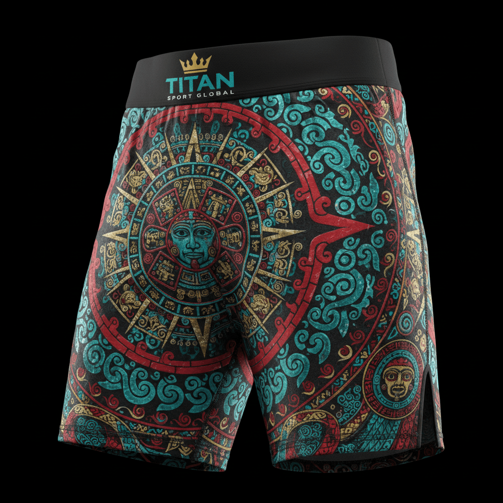TITAN Aztec Sun Stone Training Shorts Crown Edition