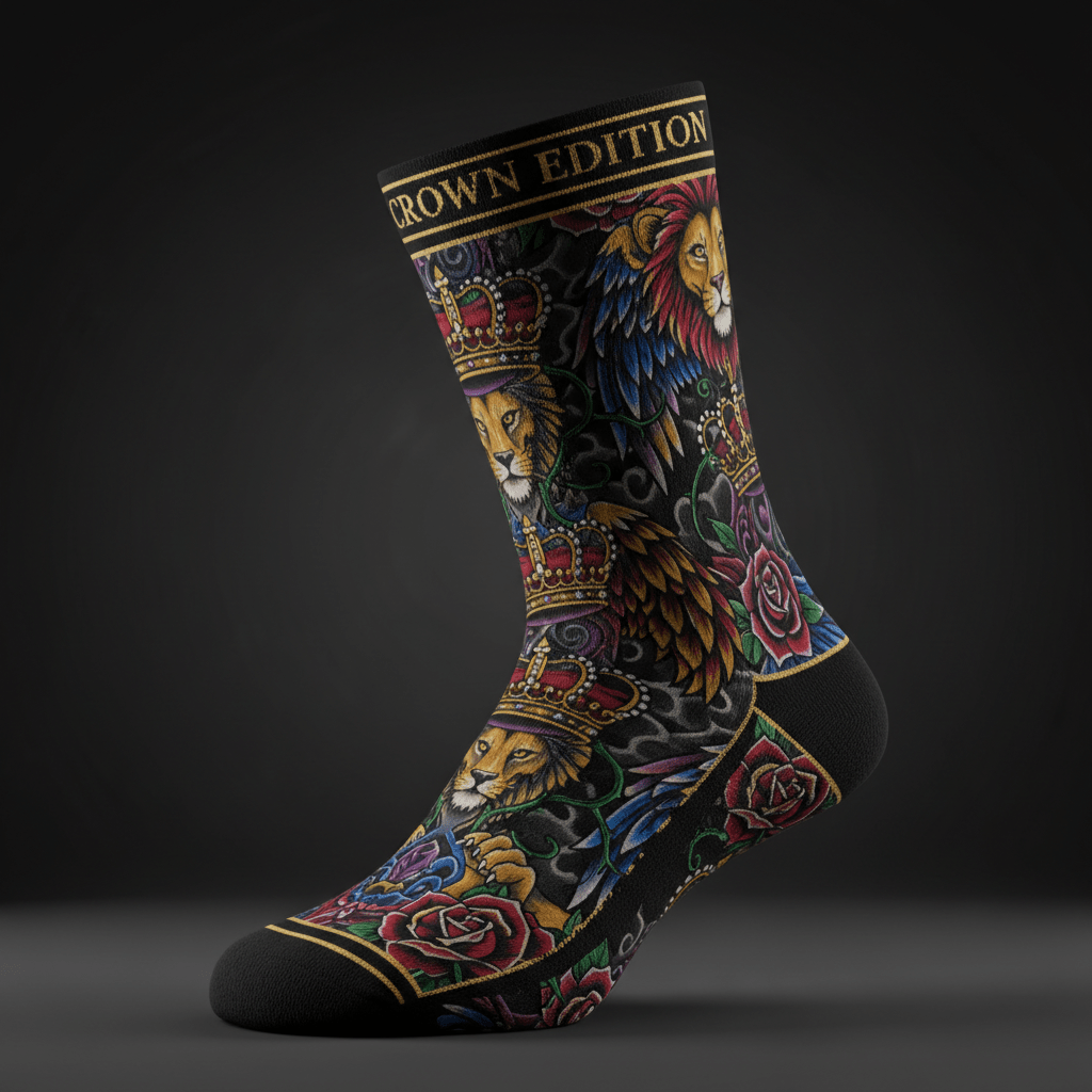 TITAN Crown Edition Tattoo Art Compression Plantar Fasciitis Foot Sleeve