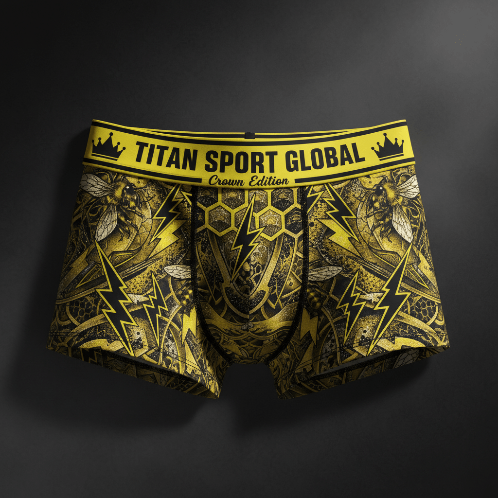 TITAN Crown Edition Women's Golden Sting Sport Boyshorts — Electric Yellow & Black