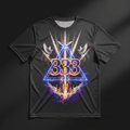 TITAN Men's Tee — Angel Number 333 violet gold cobalt trinity design