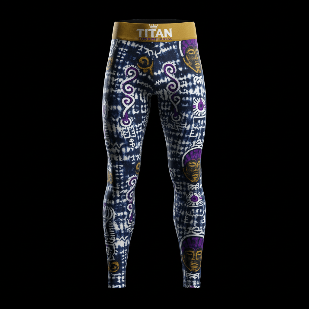 TITAN Yoruba Adire Compression Tights Crown Edition